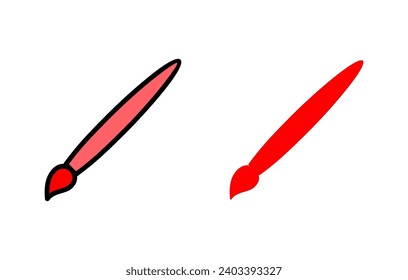 Paint icon set illustration. paint brush sign and symbol. paint roller icon vector