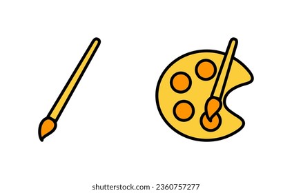 Paint icon set for web and mobile app. paint brush sign and symbol. paint roller icon vector