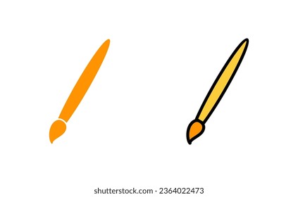 Pintar conjunto de iconos para la aplicación web y móvil. símbolo y signo de pincel. vector de icono de rodillo de pintura