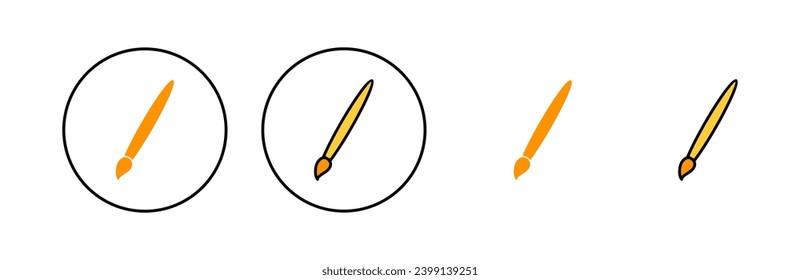 Paint icon set for web and mobile app. paint brush sign and symbol. paint roller icon vector