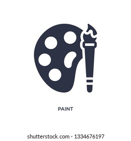 paint icon. Simple element illustration from user interface concept. paint editable symbol design on white background. Can be use for web and mobile.