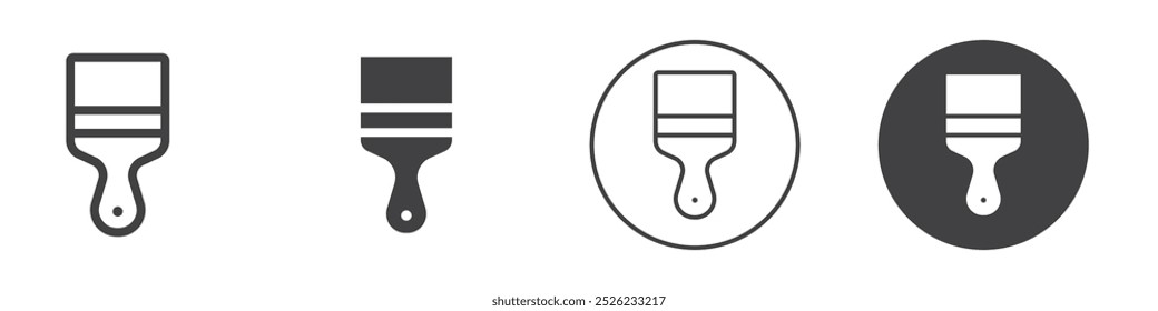 Paint icon Simple outline vector logo