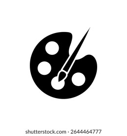 Paint icon symbol for apps and websites. paint brush sign and symbol. paint roller icon vector