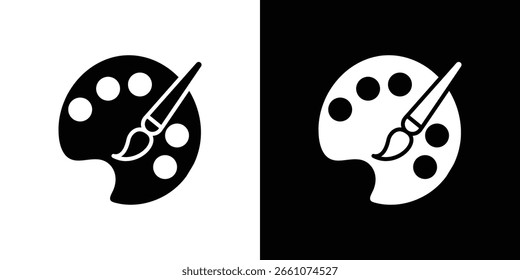 Pinte a coleção de símbolos de ícones. Ilustração de stock de vetor plano.