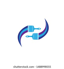 Paint icon symbol logo template

