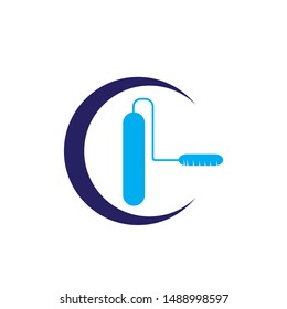 Paint icon symbol logo template

