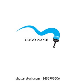 Paint icon symbol logo template

