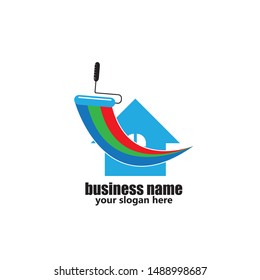 Paint icon symbol logo template

