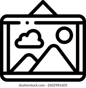 paint icon. Thin Linear Style Design Isolated On White Background