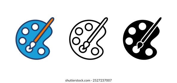 Icono de pintura Vector. icono de pincel de pintura Vector. icono de rodillo de pintura Vector