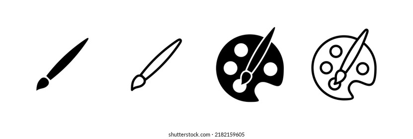 Paint icon vector. paint brush sign and symbol. paint roller icon vector