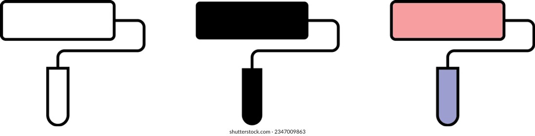 Paint icon vector. paint brush sign and symbols collection. Vector ilustration