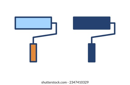 Dibujar vector de icono. símbolo y signo de pincel. vector de icono de rodillo de pintura