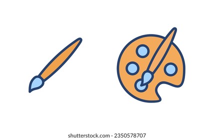 Paint icon vector. paint brush sign and symbol. paint roller icon vector