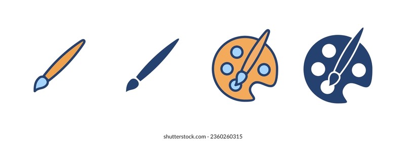 Paint icon vector. paint brush sign and symbol. paint roller icon vector