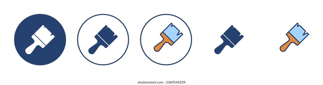 Dibujar vector de icono. símbolo y signo de pincel. vector de icono de rodillo de pintura