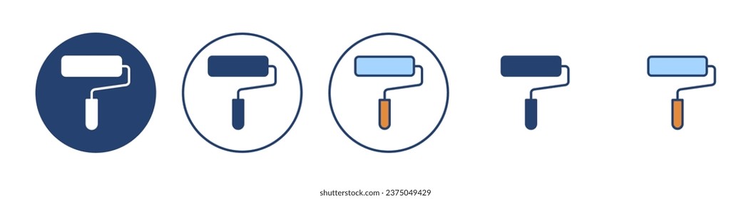 Paint icon vector. paint brush sign and symbol. paint roller icon vector