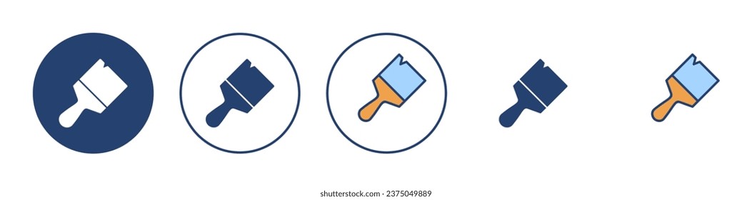 Dibujar vector de icono. símbolo y signo de pincel. vector de icono de rodillo de pintura