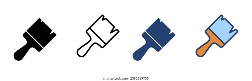 Paint icon vector. paint brush sign and symbol. paint roller icon vector