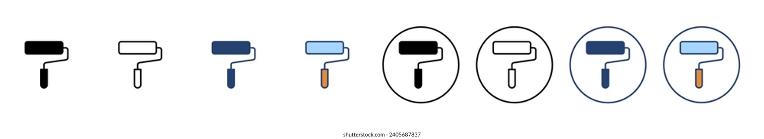 Paint icon vector. paint brush sign and symbol. paint roller icon vector