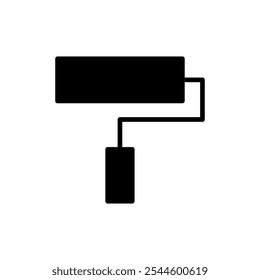 Icono de pintura Vector. pincel de pintura signo y símbolo. Vector de icono de rodillo de pintura