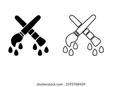 Paint icon vector. paint brush sign and symbol. paint roller icon vector