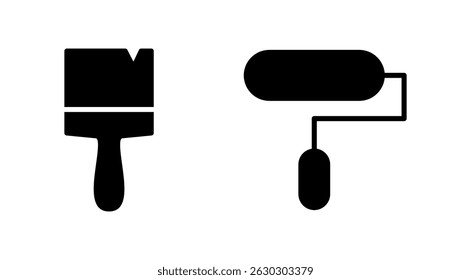 Paint icon vector. paint brush sign and symbol. paint roller icon vector