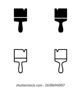 Paint icon vector. paint brush sign and symbol. paint roller icon vector