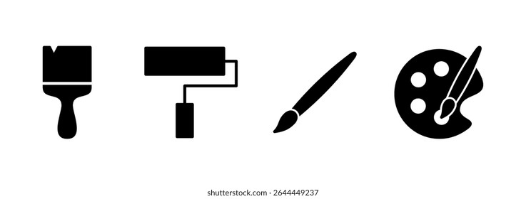 Paint icon vector. paint brush sign and symbol. paint roller icon vector