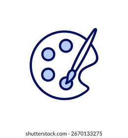 Icono de pintura Vector. pincel de pintura signo y símbolo. Vector de icono de rodillo de pintura