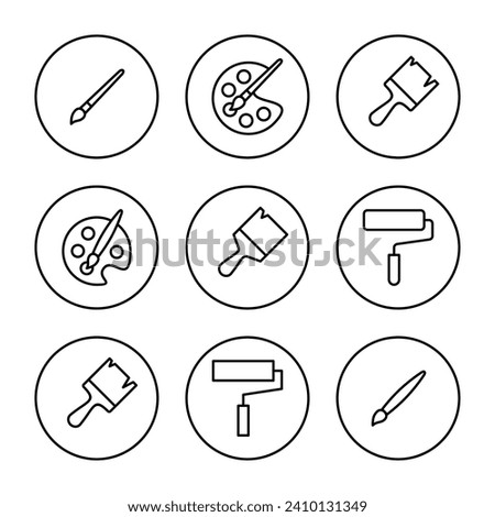 Paint icon vector. paint brush sign and symbol. paint roller icon vector