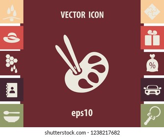 Paint icon, vector illustration