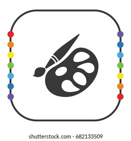 Paint icon, vector illustration