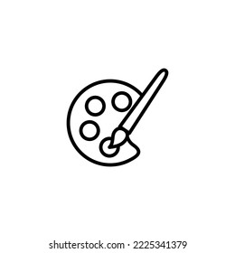 Paint icon vector illustration. paint brush sign and symbol. paint roller icon vector
