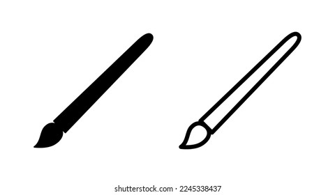 Dibujar ilustración vectorial de icono. símbolo y signo de pincel. vector de icono de rodillo de pintura