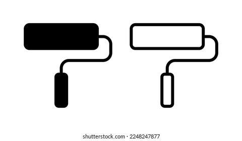 Paint icon vector illustration. paint brush sign and symbol. paint roller icon vector