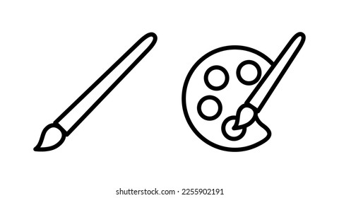 Paint icon vector illustration. paint brush sign and symbol. paint roller icon vector