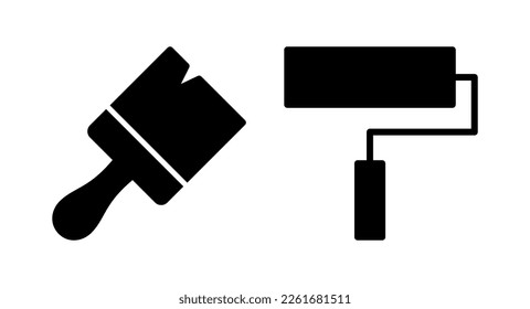 Paint icon vector illustration. paint brush sign and symbol. paint roller icon vector