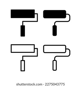 Paint icon vector illustration. paint brush sign and symbol. paint roller icon vector