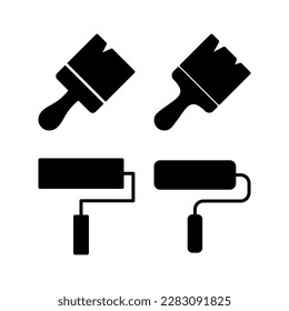 Paint icon vector illustration. paint brush sign and symbol. paint roller icon vector