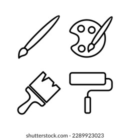 Paint icon vector illustration. paint brush sign and symbol. paint roller icon vector