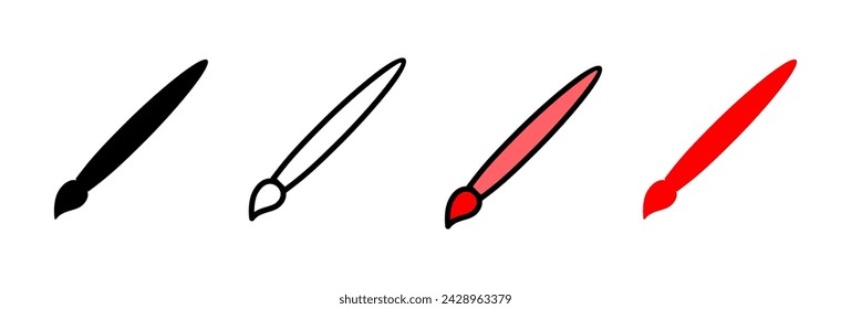 Paint icon vector illustration. paint brush sign and symbol. paint roller icon vector