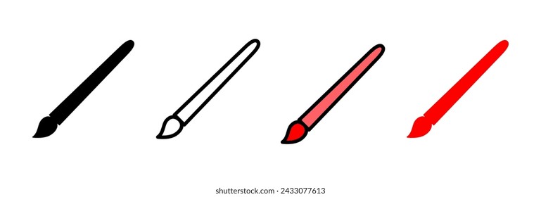 Paint icon vector illustration. paint brush sign and symbol. paint roller icon vector