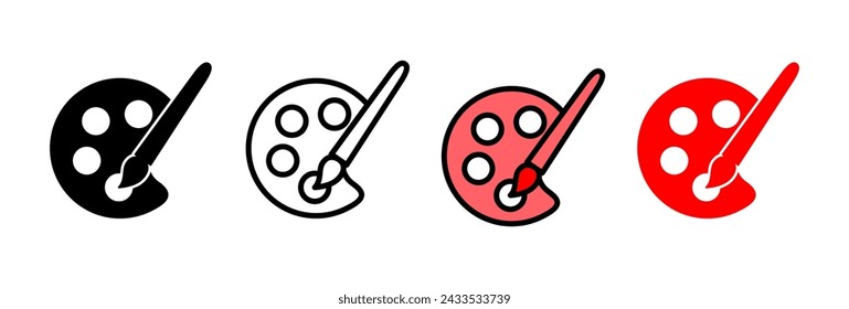 Ilustración vectorial de icono de pintura. signo y símbolo de pincel. vector de icono de rodillo de pintura
