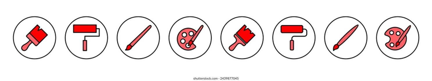Paint icon vector illustration. paint brush sign and symbol. paint roller icon vector