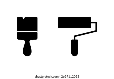Paint icon vector illustration. paint brush sign and symbol. paint roller icon vector