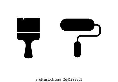 Paint icon vector illustration. paint brush sign and symbol. paint roller icon vector