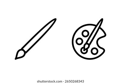 Pintar ícone ilustração de vetor. pintar símbolo e sinal de pincel. pintar ícone de rolo vetor