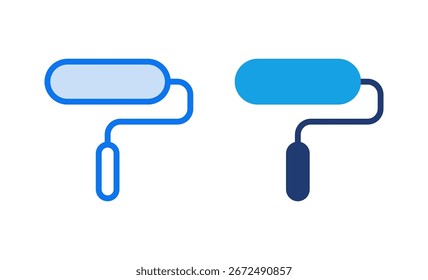 Pintar ícone ilustração de vetor. pintar símbolo e sinal de pincel. pintar ícone de rolo vetor