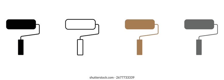 Paint icon vector illustration. paint brush sign and symbol. paint roller icon vector .vector illustration. eps 10 .
